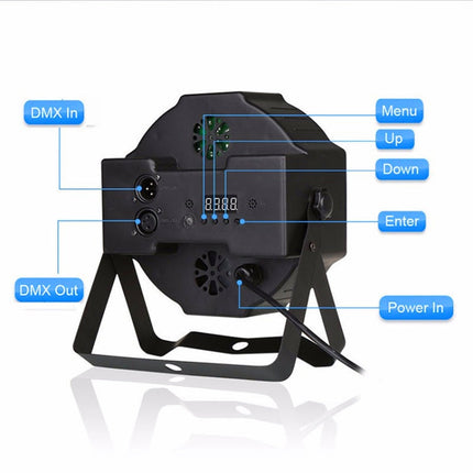 36W 36 LEDs DMX512 RGB LED PAR Light with Remote Control, Strobe + Sound Control + Self-propelled, AC 100-240V, RGB with Remote Control