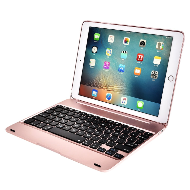 F19B for iPad 9.7 (2017/2018) & iPad Air & Air 2 & iPad Pro 9.7 & New iPad 9.7 inch (2017) Ultra-thin ABS Horizontal Flip Tablet Case + Bluetooth Keyboard