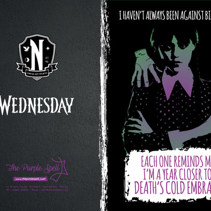 Wednesday Addams Birthday Card | Addams Family | Jenna Ortega | Netflix | I haven't Always Been Against Birthdays