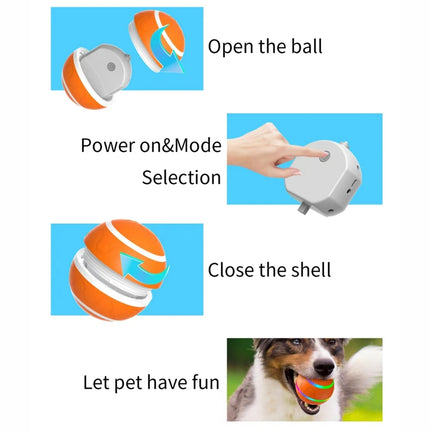 O1 Intelligent Auto Pet Toy Dog Training Luminous Ball, Auto, 8cm Auto