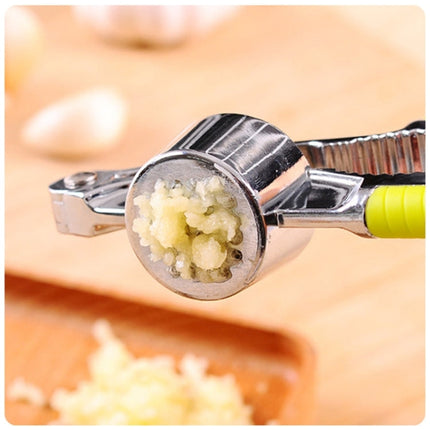 Multi-function Stainless Steel Garlic Presses Garlic Squeezer Tool Crusher Garlic Ginger Grater Nutcracker Kitchen Tool, Stainless Steel 2