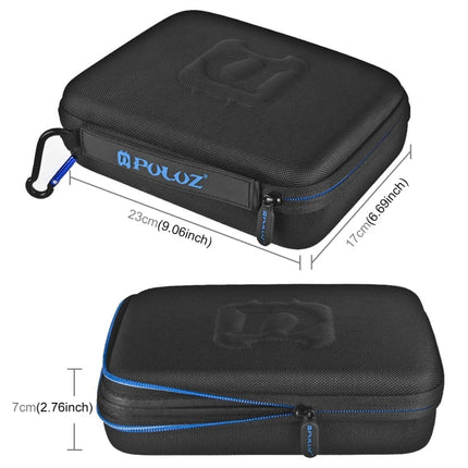 PULUZ Waterproof Carrying and Travel Case for for GoPro, Insta360, DJI and Other Action Cameras Accessories, Medium Size: 23cm x 17cm x 7cm, For GoPro, Size: 23cm x 17cm x 7cm