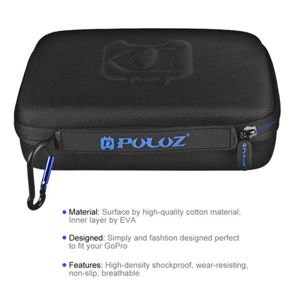 PULUZ Waterproof Carrying and Travel Case for for GoPro, Insta360, DJI and Other Action Cameras Accessories, Medium Size: 23cm x 17cm x 7cm, For GoPro, Size: 23cm x 17cm x 7cm