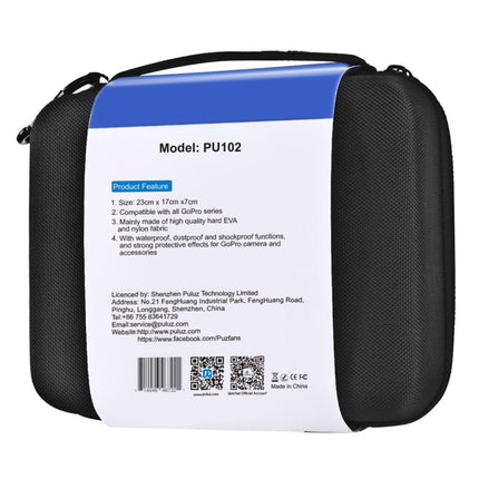 PULUZ Waterproof Carrying and Travel Case for for GoPro, Insta360, DJI and Other Action Cameras Accessories, Medium Size: 23cm x 17cm x 7cm, For GoPro, Size: 23cm x 17cm x 7cm