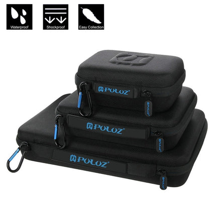 PULUZ Waterproof Carrying and Travel Case for for GoPro, Insta360, DJI and Other Action Cameras Accessories, Medium Size: 23cm x 17cm x 7cm, For GoPro, Size: 23cm x 17cm x 7cm