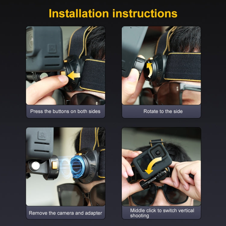 PULUZ Magnetic Quick-release Head Strap Harness Belt