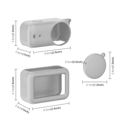 For DJI Osmo Nano Transmission Module & Lens & Body 3 in 1 Silicone Protective Cover, For DJI Osmo Nano