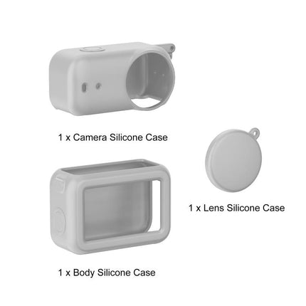 For DJI Osmo Nano Transmission Module & Lens & Body 3 in 1 Silicone Protective Cover, For DJI Osmo Nano