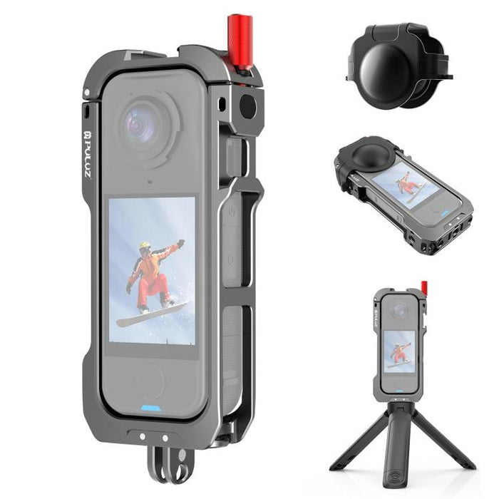 Insta360 X4 Air Protective Metal Cage with Cold Shoe Mounts – PULUZ