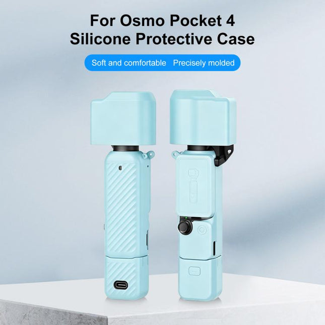 For DJI OSMO Pocket 4 PULUZ 4 in 1 Body Lens Handle Screen Silicone TPU Cover