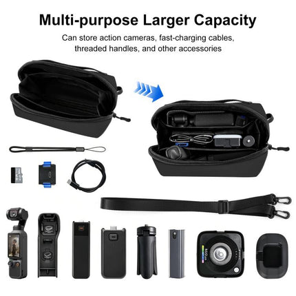 For DJI Osmo Pocket 4 / 3 PULUZ Multifunctional Carrying Storage Handbag Data Camera Digital Bag with Shoulder Strap