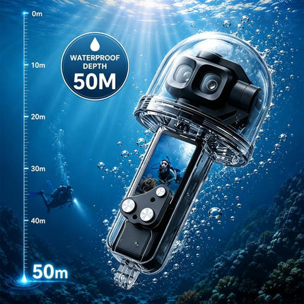 For DJI Osmo Pocket 4P PULUZ 50m Underwater Waterproof Housing Diving Cover, For DJI Osmo Pocket 4P