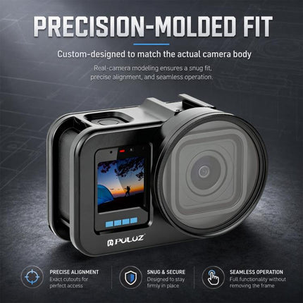 PULUZ  Aluminum Alloy Protective Cage with 58mm UV Lens & Lens Cover for GoPro MISSION 1 / 1 PRO, Protective Cage
