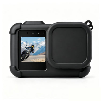 For GoPro MISSION 1 / 1 PRO PULUZ Body Silicone Protective Case with Lens Cover & Strap, For GoPro MISSION 1 / 1 PRO Silicone Case