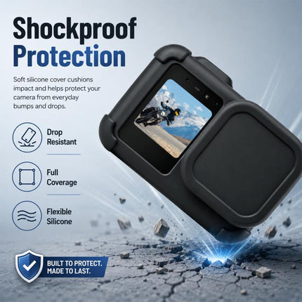 For GoPro MISSION 1 / 1 PRO PULUZ Body Silicone Protective Case with Lens Cover & Strap, For GoPro MISSION 1 / 1 PRO Silicone Case