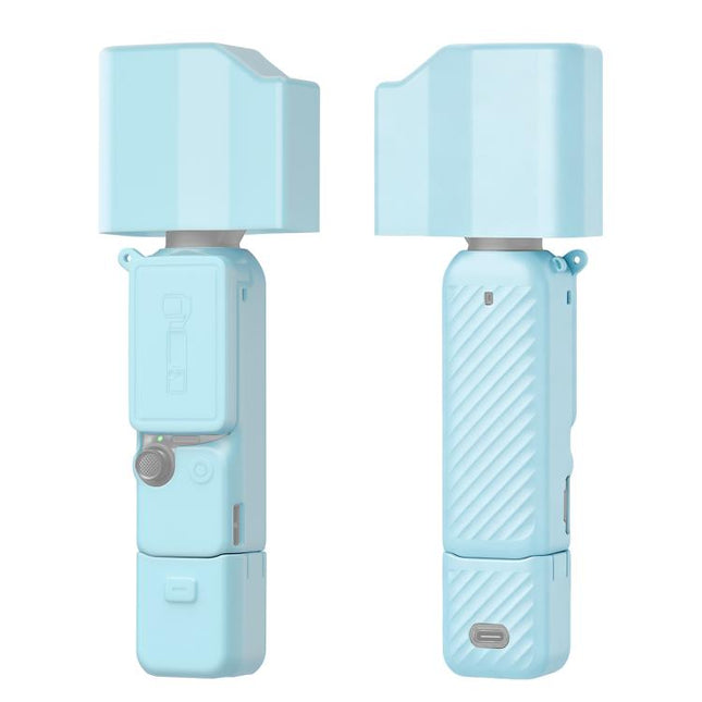 For DJI Osmo Pocket 4P PULUZ 5 in 1 Body Lens Handle Screen Silicone Cover with Anti-loss Rope