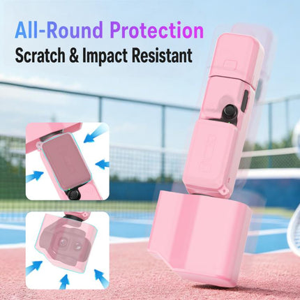 For DJI Osmo Pocket 4P PULUZ 5 in 1 Body Lens Handle Screen Silicone Cover with Anti-loss Rope