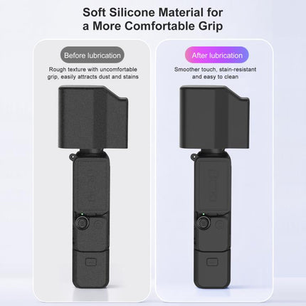 For DJI Osmo Pocket 4P PULUZ 5 in 1 Body Lens Handle Screen Silicone Cover with Anti-loss Rope