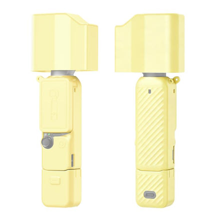 For DJI Osmo Pocket 4P PULUZ 5 in 1 Body Lens Handle Screen Silicone Cover with Anti-loss Rope