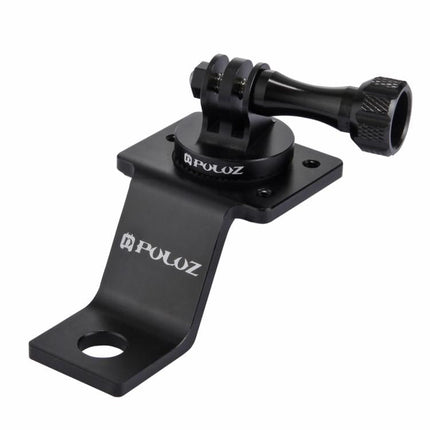 PULUZ Aluminum Alloy Motorcycle Fixed Holder Mount with Tripod Adapter & Screw for GoPro, Insta360, DJI and Other Action Cameras