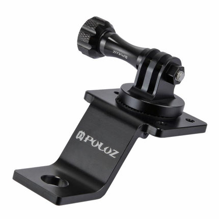 PULUZ Aluminum Alloy Motorcycle Fixed Holder Mount with Tripod Adapter & Screw for GoPro, Insta360, DJI and Other Action Cameras