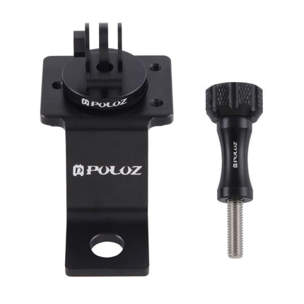 PULUZ Aluminum Alloy Motorcycle Fixed Holder Mount with Tripod Adapter & Screw for GoPro, Insta360, DJI and Other Action Cameras