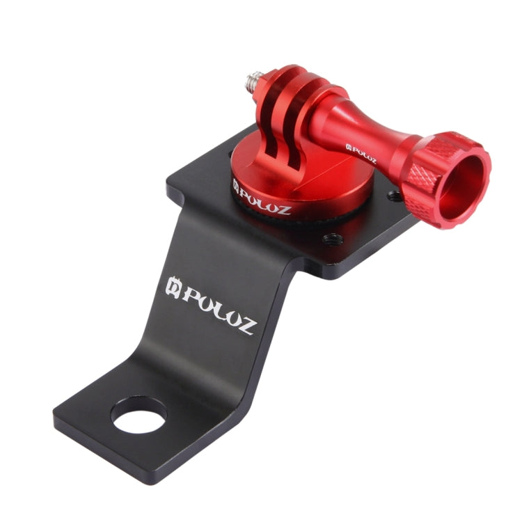 PULUZ Aluminum Alloy Motorcycle Fixed Holder Mount with Tripod Adapter & Screw for GoPro, Insta360, DJI and Other Action Cameras