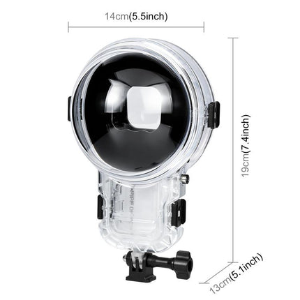 For Insta360 X5 PULUZ Pro-Level 50m Waterproof Sealed Diving Case