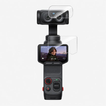 For Insta360 Luna Ultra PULUZ 9H 2.5D HD Tempered Glass Screen Film + Lens Protector