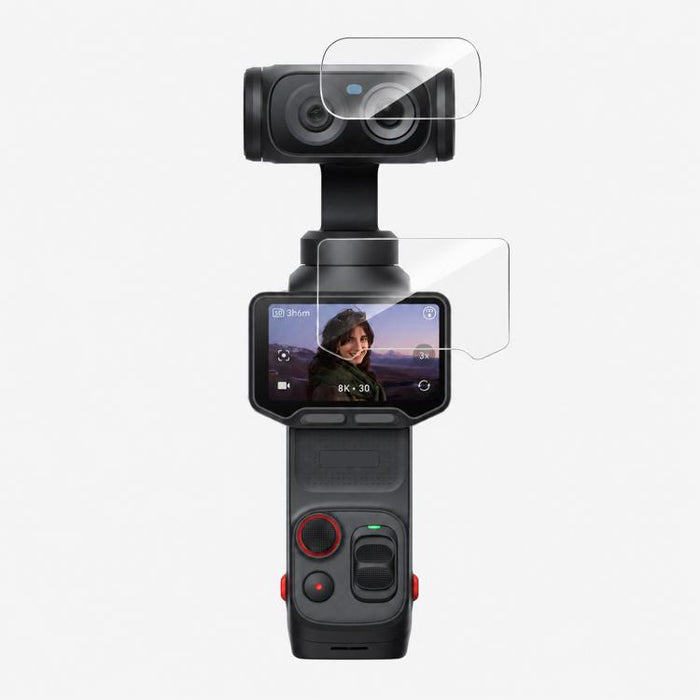For Insta360 Luna Ultra PULUZ 9H 2.5D HD Tempered Glass Screen Film + Lens Protector