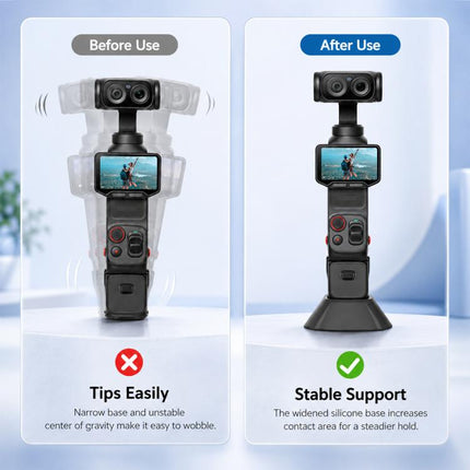 For Insta360 Luna Ultra PULUZ Silicone Dock Desktop Adhesive Base Bracket, For Insta360 Luna Ultra