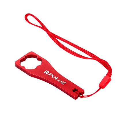 PULUZ CNC Aluminum Alloy Tighten Screw Cap Wrench Tool for GoPro Hero11 Black / HERO10 Black / HERO9 Black / HERO8 Black / HERO7 /6 /5 /5 Session /4 Session /4 /3+ /3 /2 /1, Xiaoyi and Other Action Cameras, Wrench (Aluminum Material) Blue              ...
