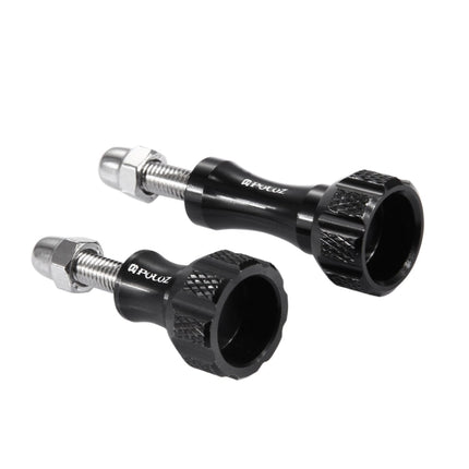 PULUZ CNC Aluminum Thumb Knob Stainless Bolt Nut Screw Set for GoPro, Insta360, DJI and Other Action Cameras, 2 Black Screws (Aluminum), 2 Gold Screws (Aluminum), 2 Blue Screws (Aluminum), 2 Red Screws (Aluminum)