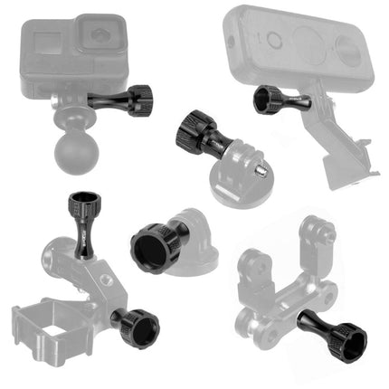 PULUZ CNC Aluminum Thumb Knob Stainless Bolt Nut Screw Set for GoPro, Insta360, DJI and Other Action Cameras