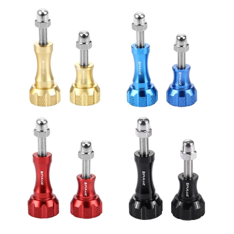 PULUZ CNC Aluminum Thumb Knob Stainless Bolt Nut Screw Set for GoPro Hero12 Black / Hero11 /10 /9 /8 /7 /6 /5, Insta360 Ace / Ace Pro, DJI Osmo Action 4 and Other Action Cameras