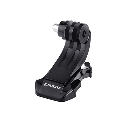 PULUZ Black Vertical Surface J-Hook Buckle Mount for PULUZ Action Sports Cameras Jaws Flex Clamp Mount for GoPro, Insta360, DJI and Other Action Cameras, J-Hook Mount