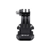 PULUZ Black Vertical Surface J-Hook Buckle Mount for PULUZ Action Sports Cameras Jaws Flex Clamp Mount for GoPro, Insta360, DJI and Other Action Cameras