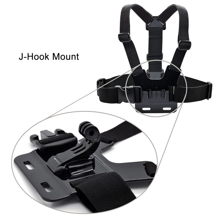 PULUZ Black Vertical Surface J-Hook Buckle Mount for PULUZ Action Sports Cameras Jaws Flex Clamp Mount for GoPro, Insta360, DJI and Other Action Cameras