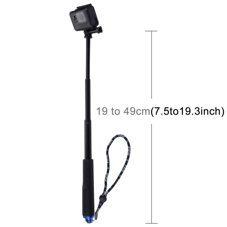 PULUZ Handheld Extendable Pole Monopod for GoPro, Insta360, DJI and Other Action Cameras, Length: 19-49cm