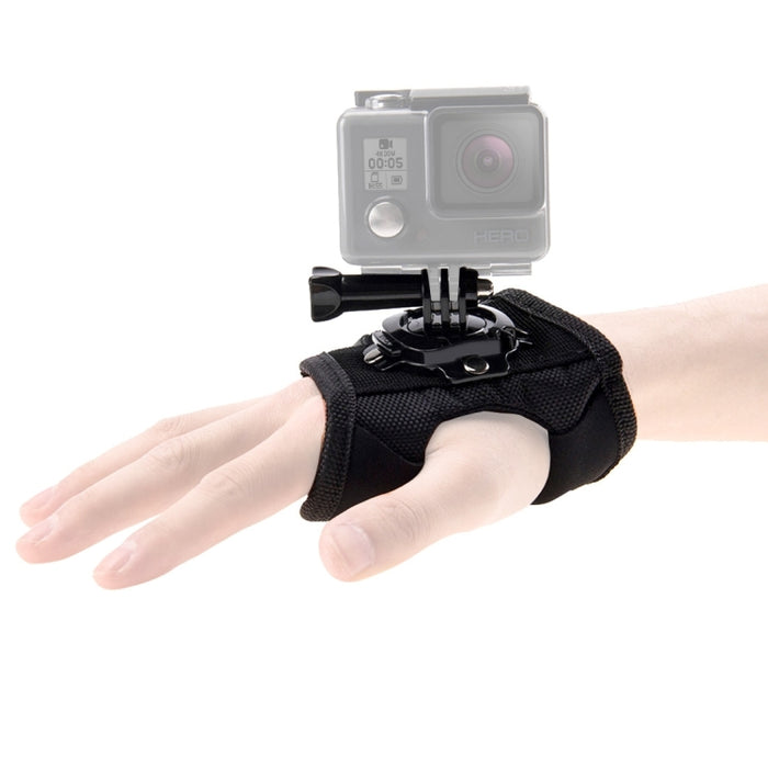 PULUZ 360 Degree Rotation Glove Style Palm Strap Mount Band for GoPro, Insta360, DJI and Other Action Cameras, Glove Palm Strap