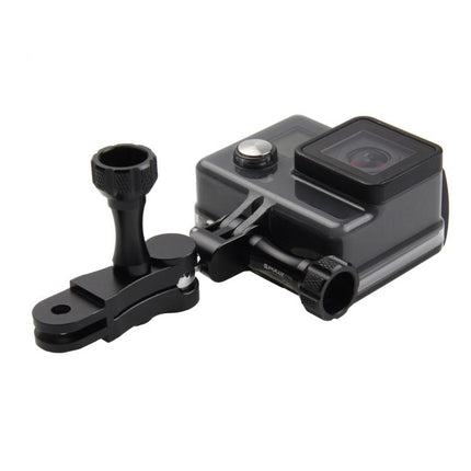 PULUZ CNC Aluminum Ball Joint Mount with 2 Long Screws for GoPro, Insta360, DJI and Other Action Cameras, CN Stock