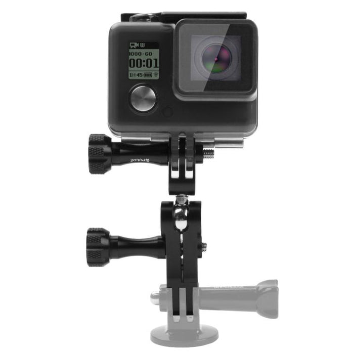 PULUZ CNC Aluminum Ball Joint Mount with 2 Long Screws for GoPro, Insta360, DJI and Other Action Cameras, CN Stock