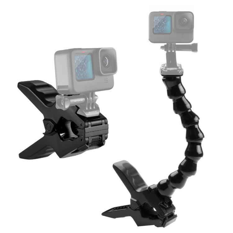 PULUZ Action Sports Cameras Jaws Flex Clamp Mount for GoPro, Insta360, DJI and Other Action Cameras