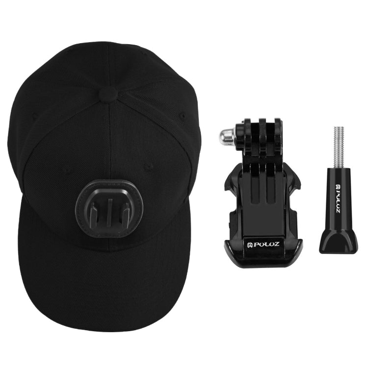 PULUZ Baseball Hat with J-Hook Buckle Mount & Screw for GoPro, DJI OSMO Action and Other Action Cameras