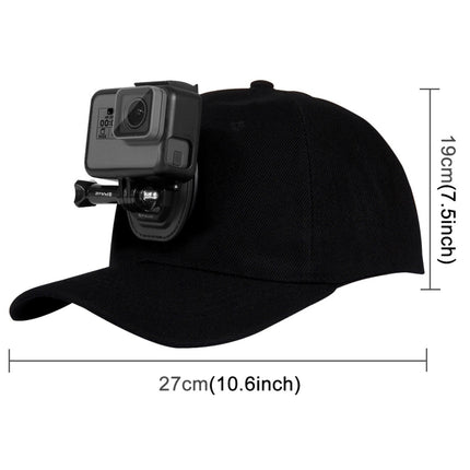 PULUZ Baseball Hat with J-Hook Buckle Mount & Screw for GoPro, DJI OSMO Action and Other Action Cameras, Baseball Hat Black Color, Baseball Hat Red Color, Baseball Hat Dark Blue Color
