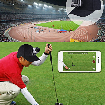PULUZ Baseball Hat with J-Hook Buckle Mount & Screw for GoPro, DJI OSMO Action and Other Action Cameras
