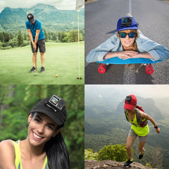 PULUZ Baseball Hat with J-Hook Buckle Mount & Screw for GoPro, DJI OSMO Action and Other Action Cameras
