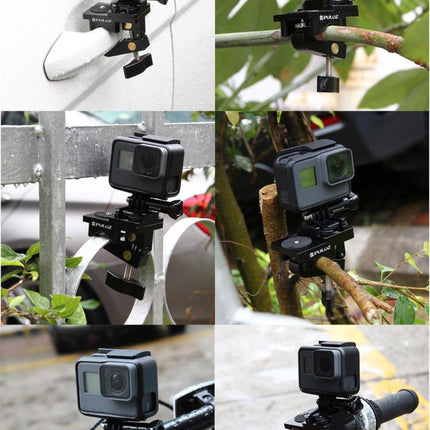 PULUZ Aluminium Alloy Mount Universal Fixing Clamp for GoPro, Insta360, DJI and Other Action Cameras, Fixing Clamp Mount