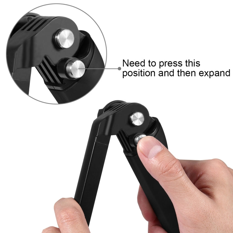 PULUZ 3-Way Grip Foldable Tripod Selfie-stick Extension Monopod for GoPro, Insta360 ONE R, DJI Osmo Action and Other Action Cameras, Length: 20-58cm