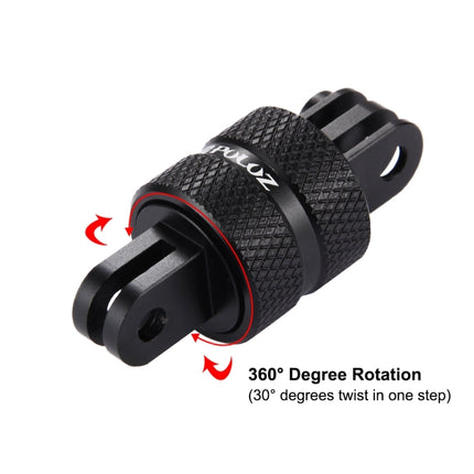PULUZ 360 Degree Rotation CNC Swivel Pivot Extension Arm Tripod Mount for GoPro, Insta360, DJI and Other Action Cameras, Extension Adapter